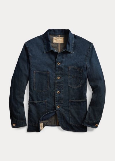 Ralph Lauren Selvedge Engineer Denim Jakke Herre Danmark (DSMVB3815)